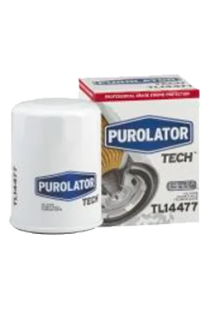 Imagen orientativa del tipo de producto: Filtro de Aceite GP157 (corola, Yaris, Matr). Referencia visual de filtro Purolator similar; el distribuidor muestra TL14477 para la ficha TL14476. Confirma el código.