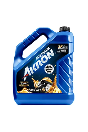 Imagen orientativa del tipo de producto: Aceite Akron Premium SP Sae 10W-30 5L. Referencia de presentación comercial · confirma presentación y especificaciones.
