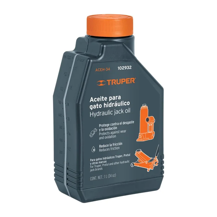Imagen orientativa del tipo de producto: Aceite Hidraulico para Gatos 1 Litro Truper. Referencia de presentación comercial · confirma presentación y especificaciones.
