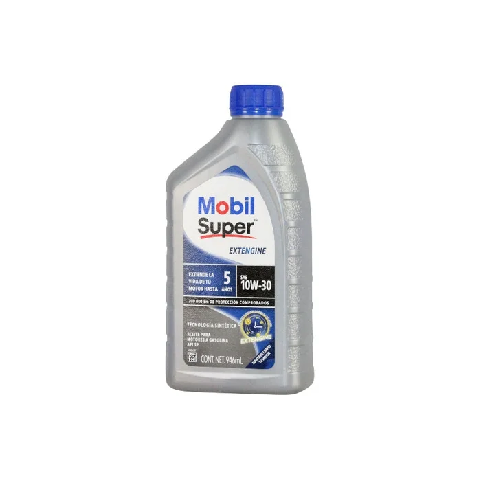 Imagen orientativa del tipo de producto: Aceite Mobil Super Extengine (10W30). Imagen orientativa · confirma marca, grado y presentación con el asesor.