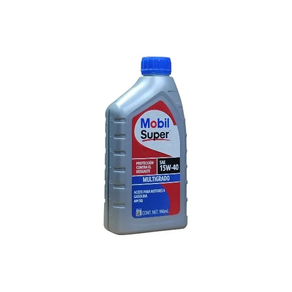 Imagen orientativa del tipo de producto: Aceite Mobil Super Multigrado 15W40. Imagen orientativa · confirma marca, grado y presentación con el asesor.