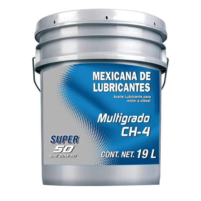 Imagen orientativa del tipo de producto: Aceite Super 50 CH-4 Sae 20W-50 *C19 Mdl. Imagen orientativa de la línea comercial · confirma viscosidad y presentación.