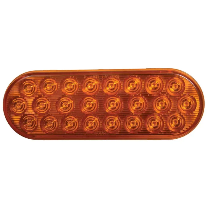 Imagen orientativa del tipo de producto: Plafon 12/24v Ambar 21 Led Ovalado Estrobo 2 Funciones 7745. Imagen orientativa de plafón ámbar similar; confirma cantidad de LED y funciones.
