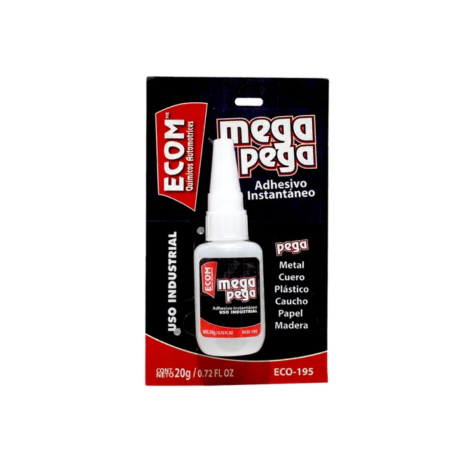 Foto del modelo: Mega Pega. Foto ECO-195 · adhesivo Mega Pega