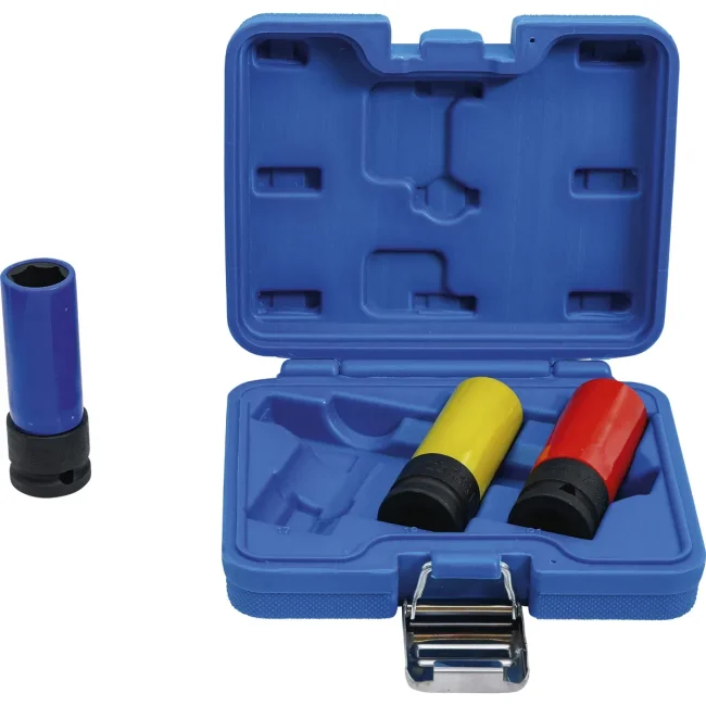 Imagen orientativa del tipo de producto: Juego 3 Dados Largos 1/2 Impacto Proteccion Plastica 6 P MM. Referencia de juego de tres dados · confirma marca y medidas