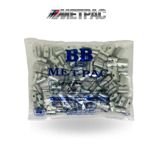 Imagen orientativa del tipo de producto: Contrapeso RA 1/4. Referencia de contrapeso · venta por pieza; confirma peso y tipo de rin